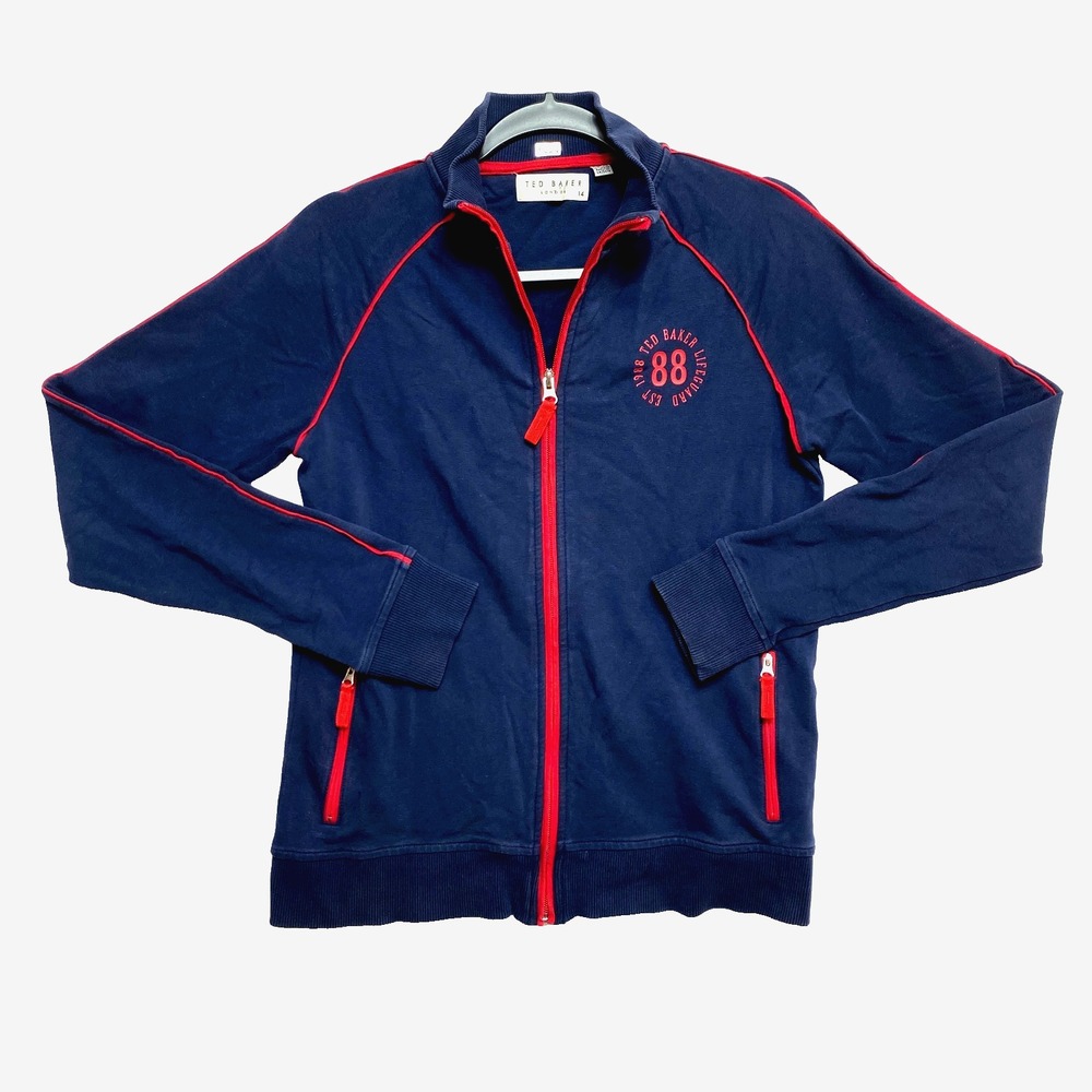 Ted Baker Sweatshirt Jacket Boys 14 Blue Lifeguard Full Zip
